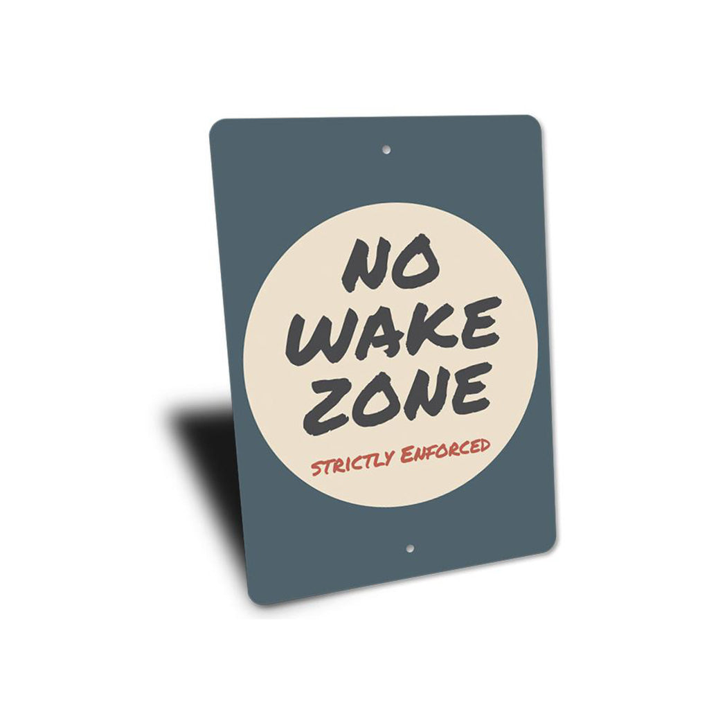 No Wake Zone Sign