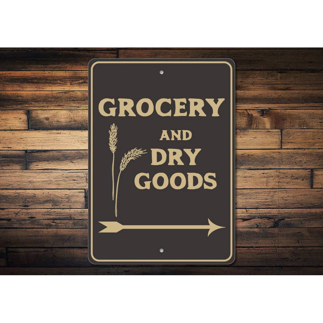 Grocery and Dry Goods Sign