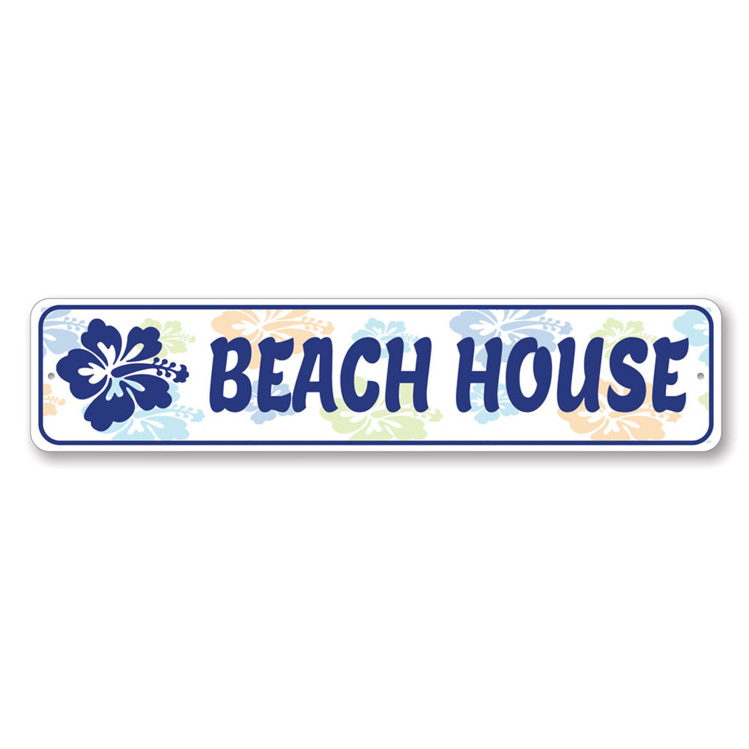 Beachy Flower Metal Sign
