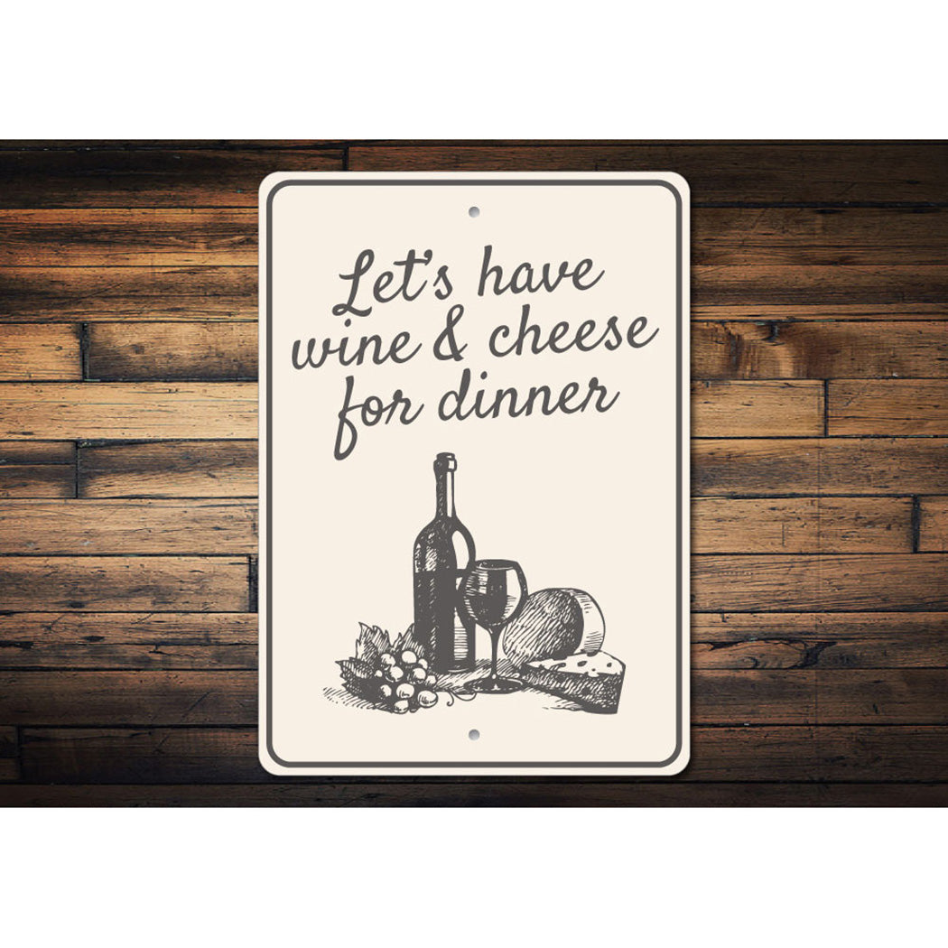 Wine & Cheese Sign