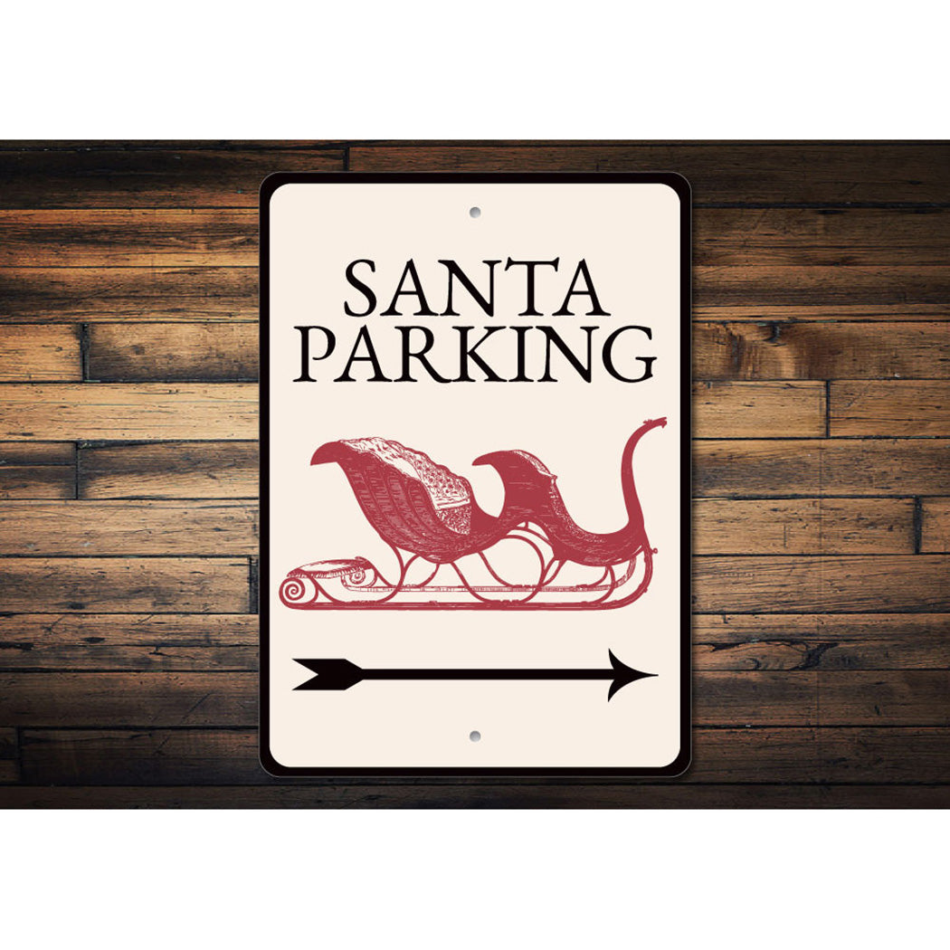 Santa Parking Arrow Sign