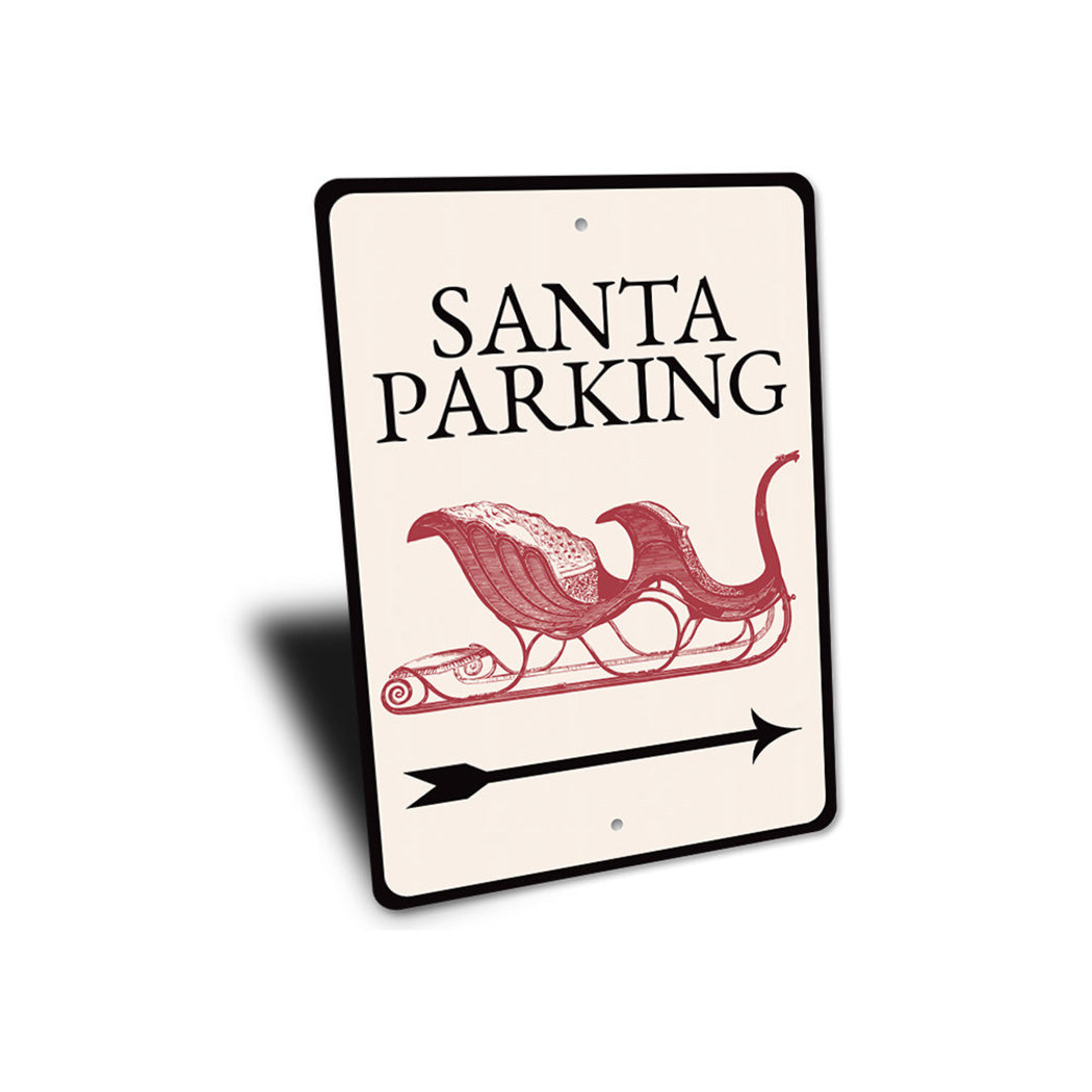 Santa Parking Arrow Sign