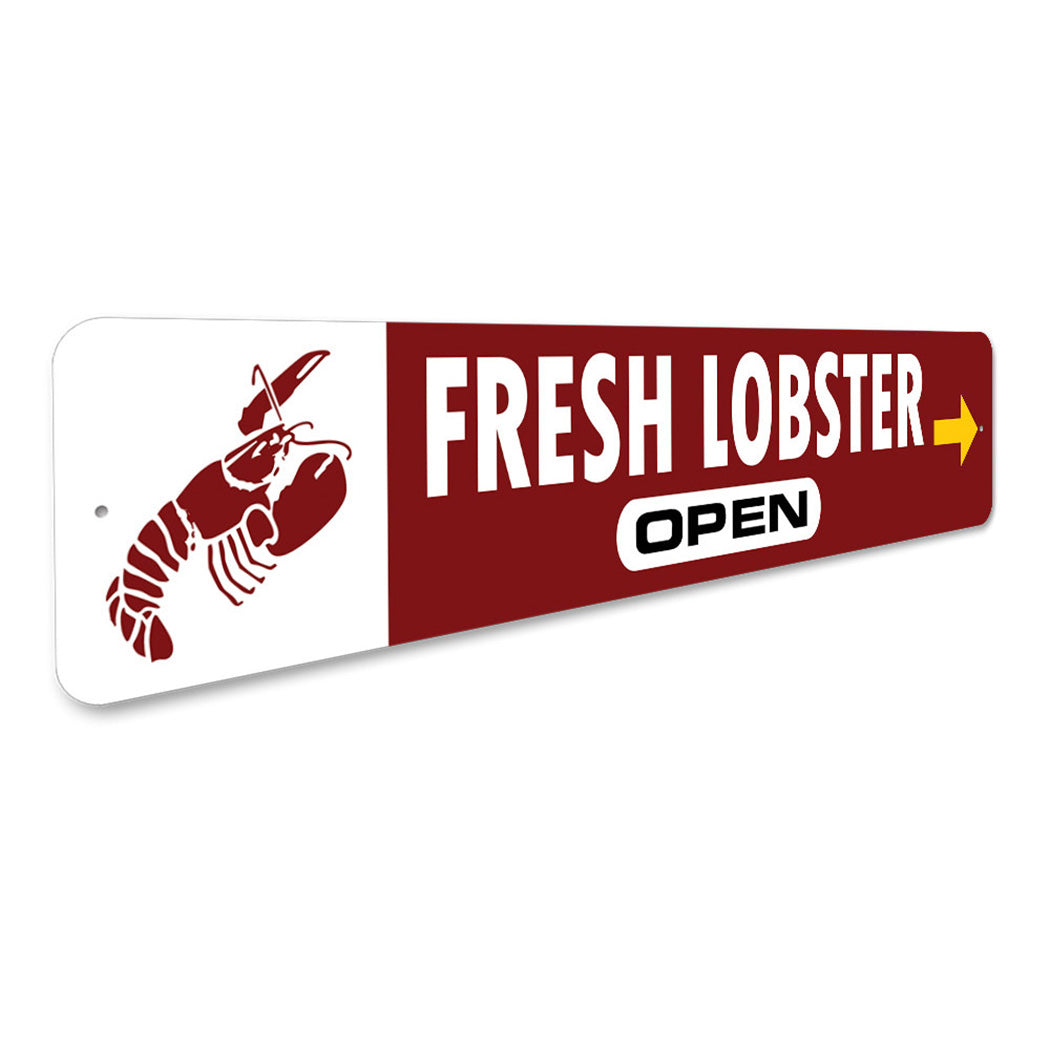 Fresh Lobster Open Restaurant Sign