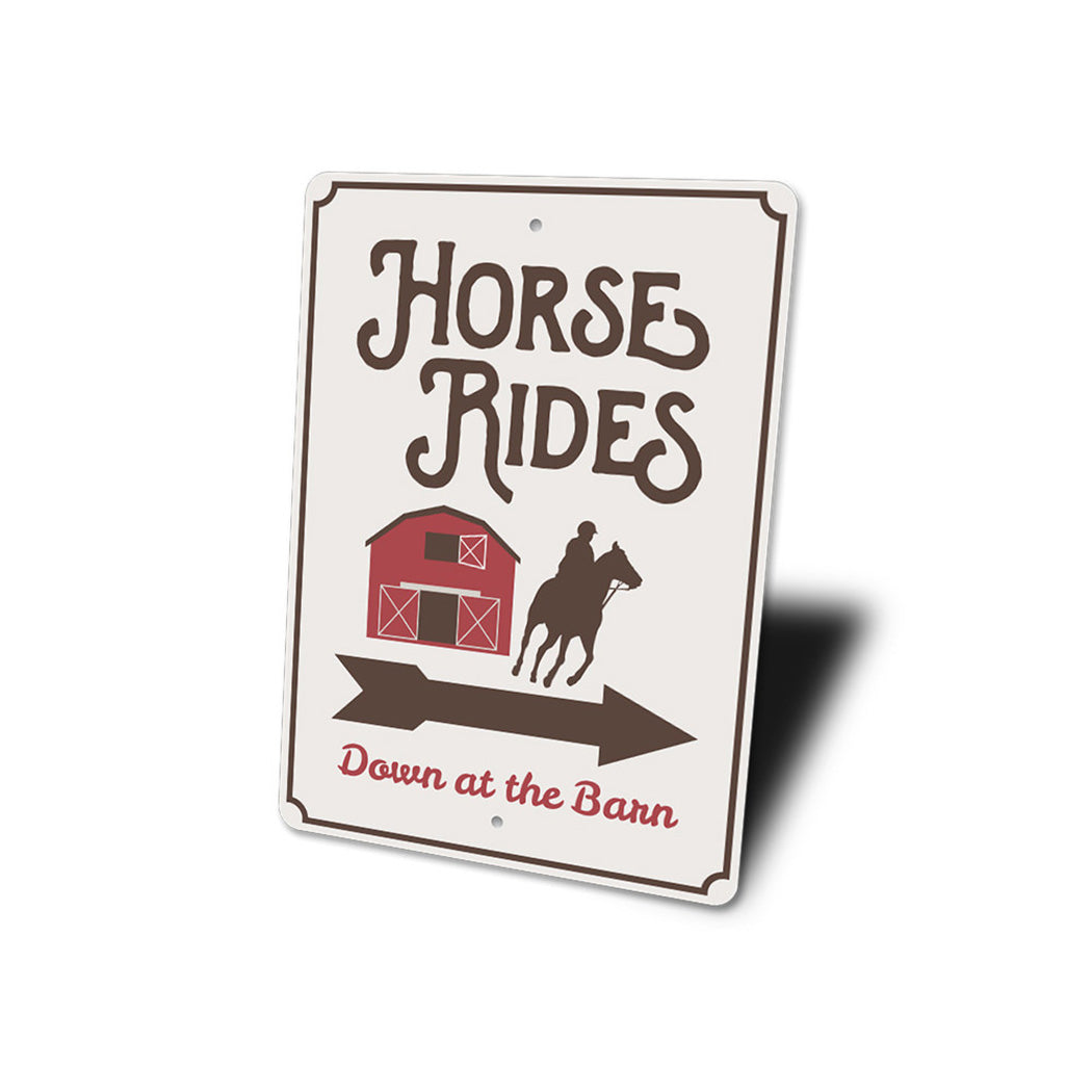 Horse Rides at the Barn Sign