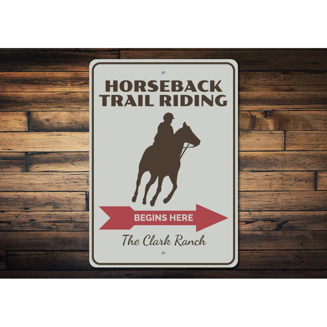 Horseback Trail Rider Sign