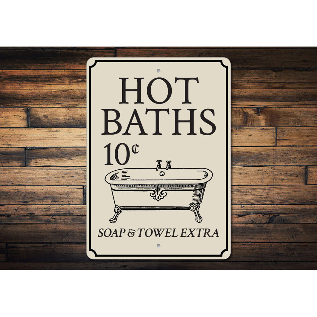 Hot Baths Sign