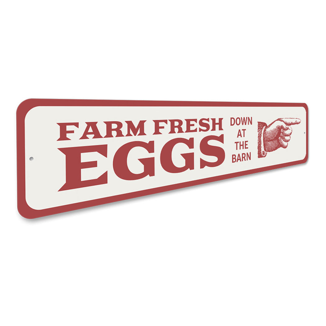 Eggs Arrow Sign