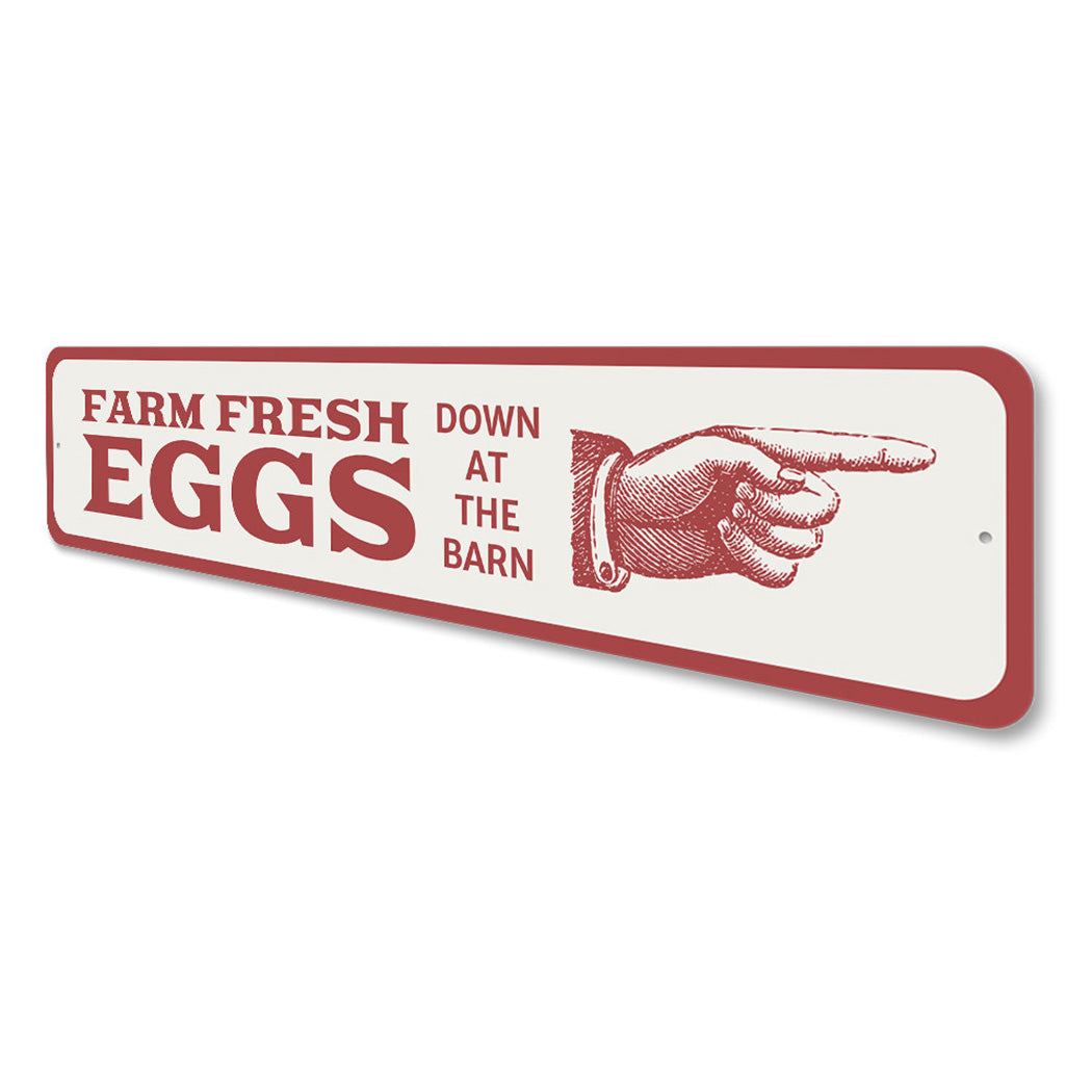 Eggs Arrow Sign