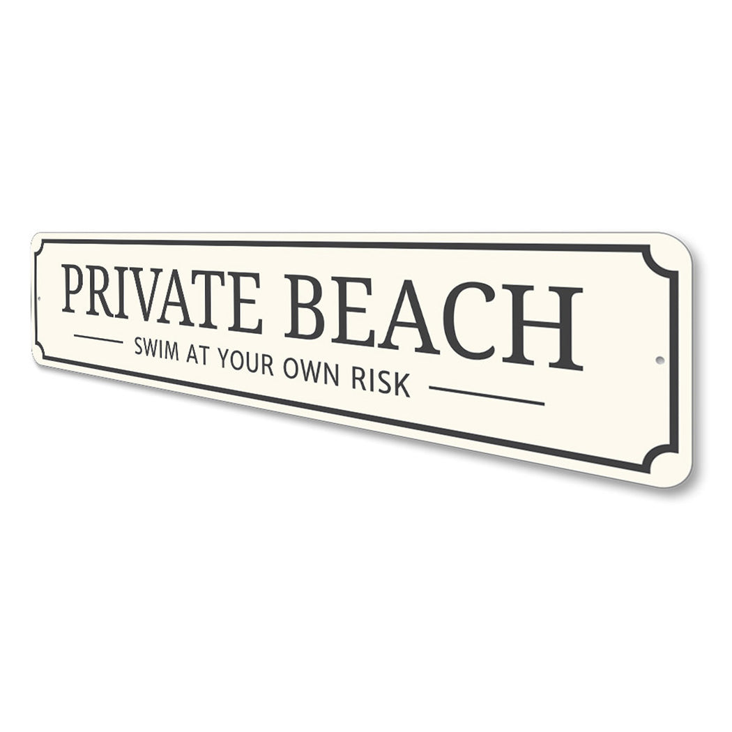 Private Beach Entrance Sign