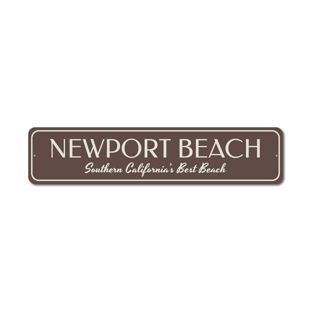 Newport Beach Metal Sign