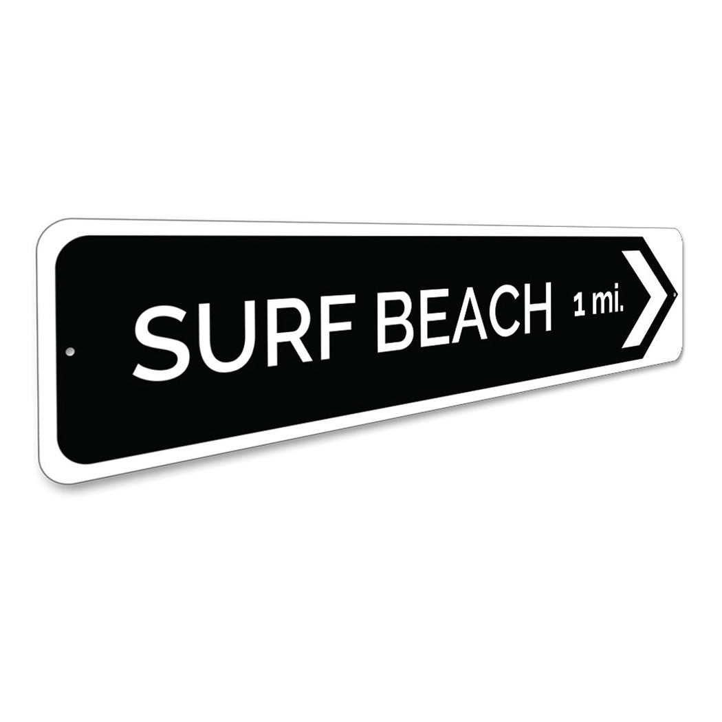 Surf Beach Arrow Sign