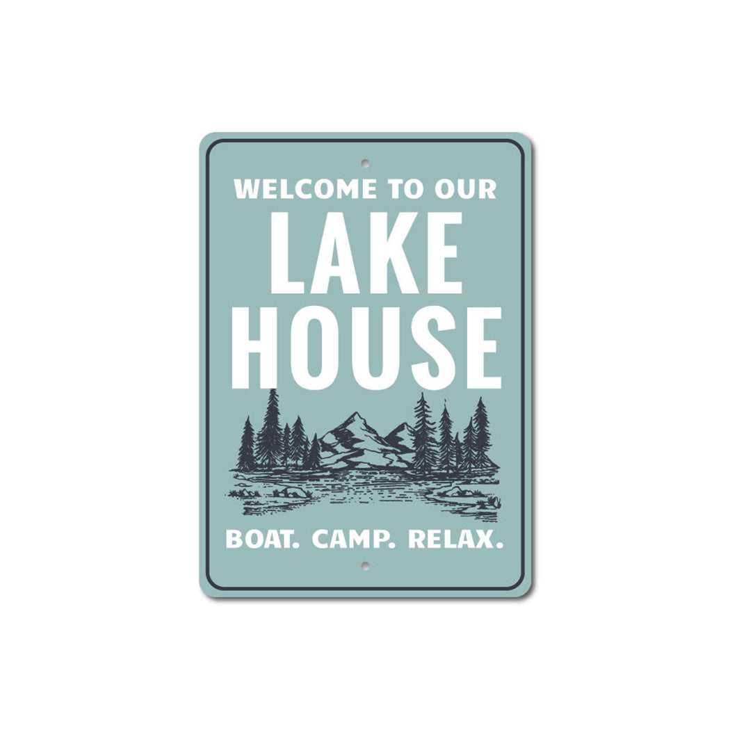 Lake Scene Sign