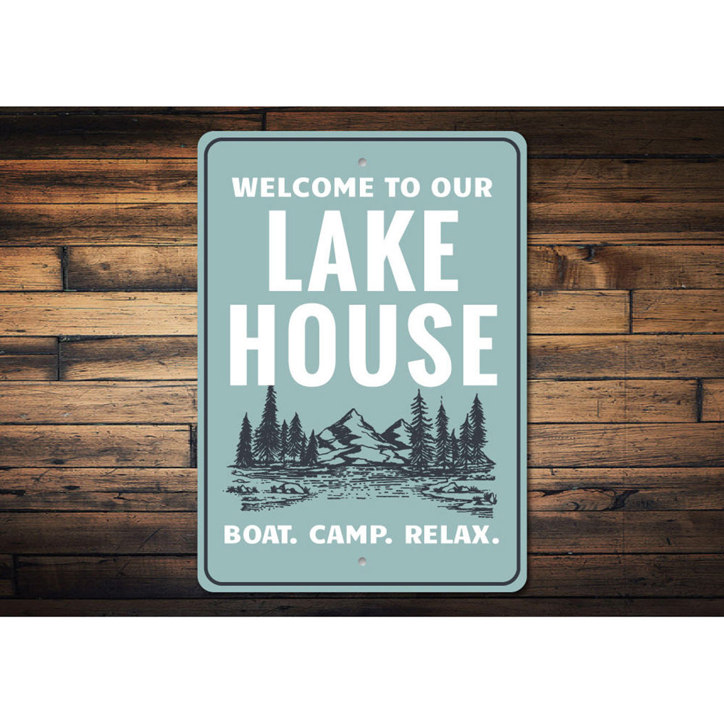 Lake Scene Sign
