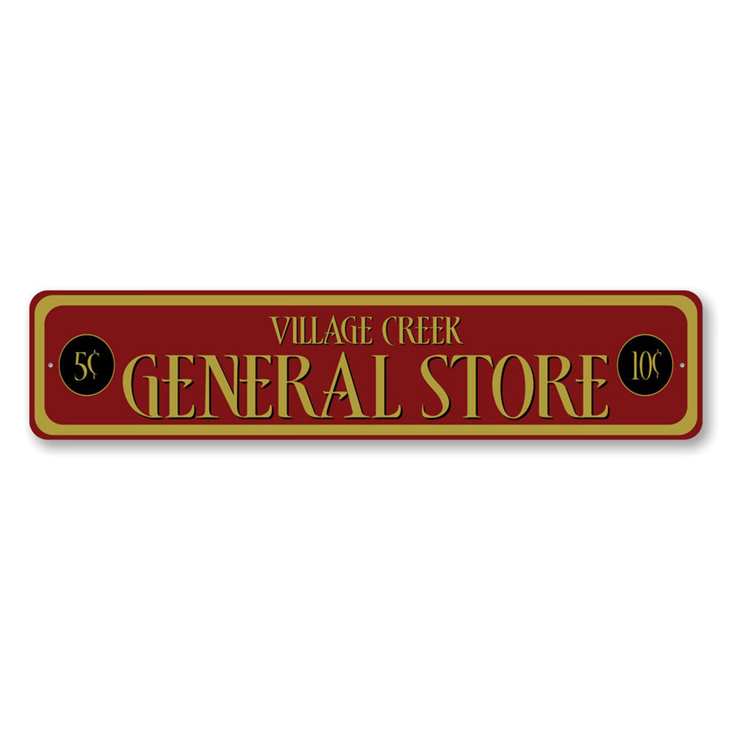 Personalized General Store Sign