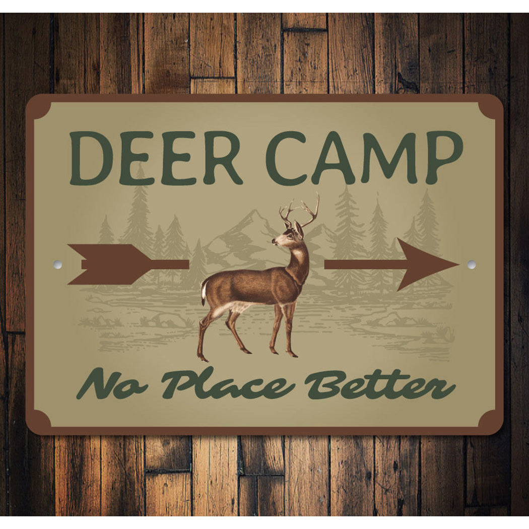 Deer Camp Arrow Sign
