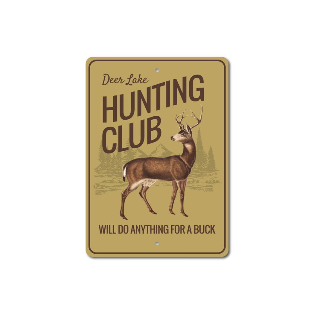 Hunting Club Sign
