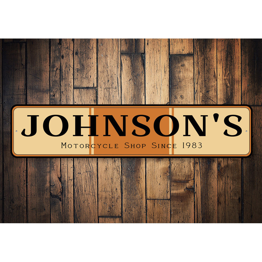 Custom Motorcycle Shop Sign