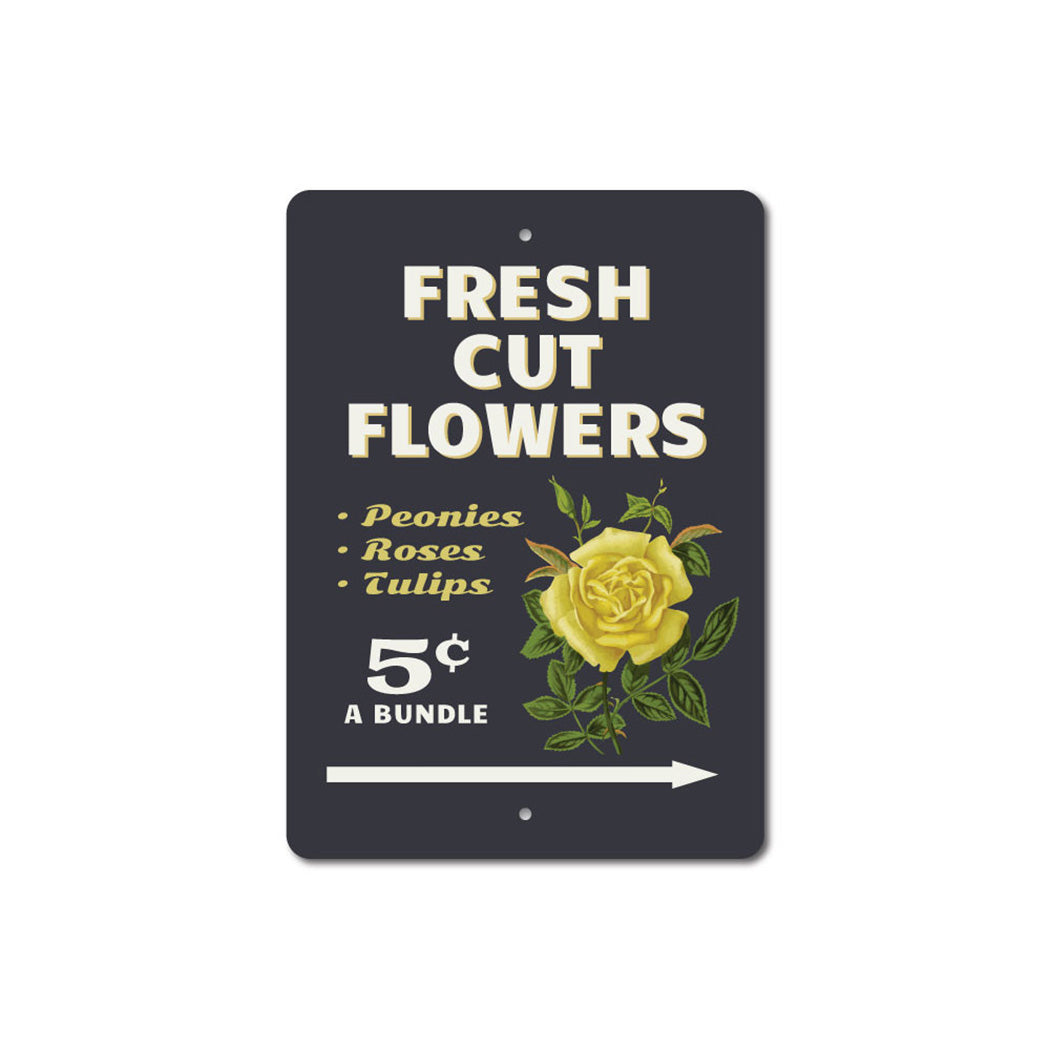 Fresh Cut Flowers Sign