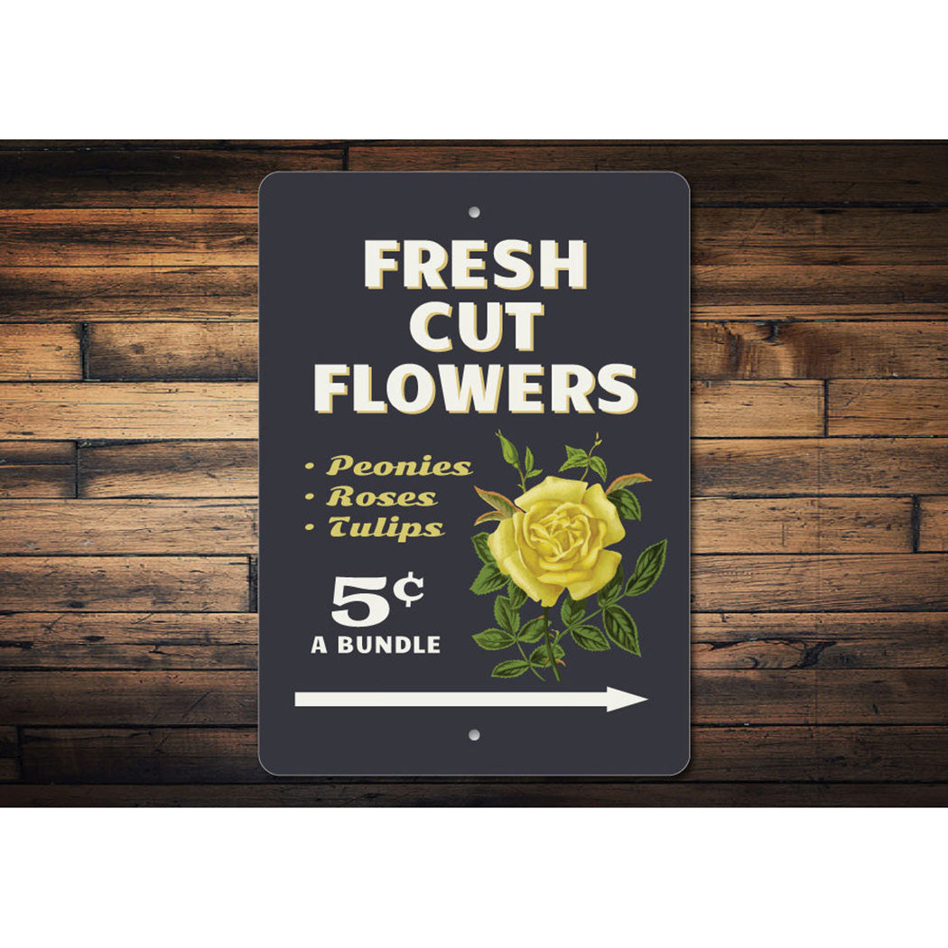 Fresh Cut Flowers Sign