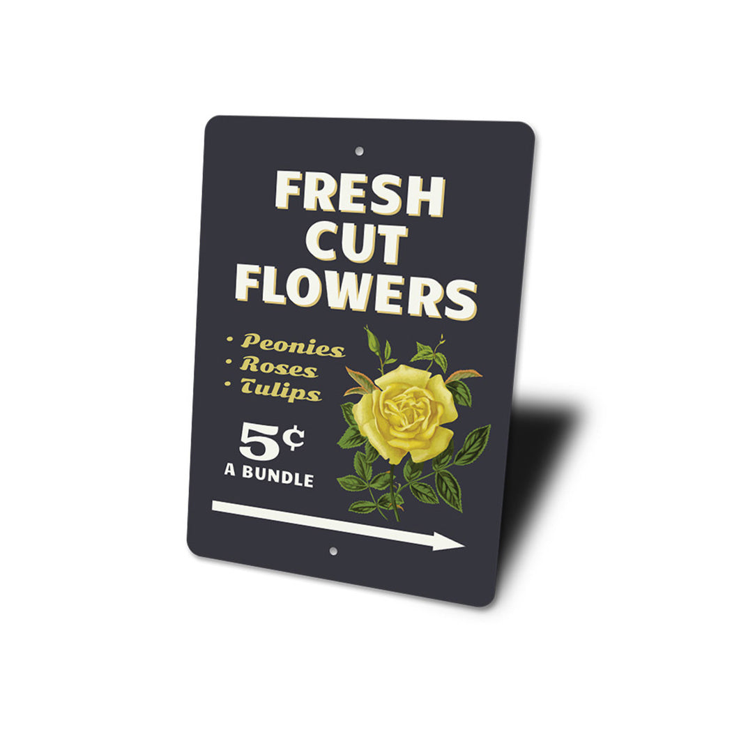 Fresh Cut Flowers Sign