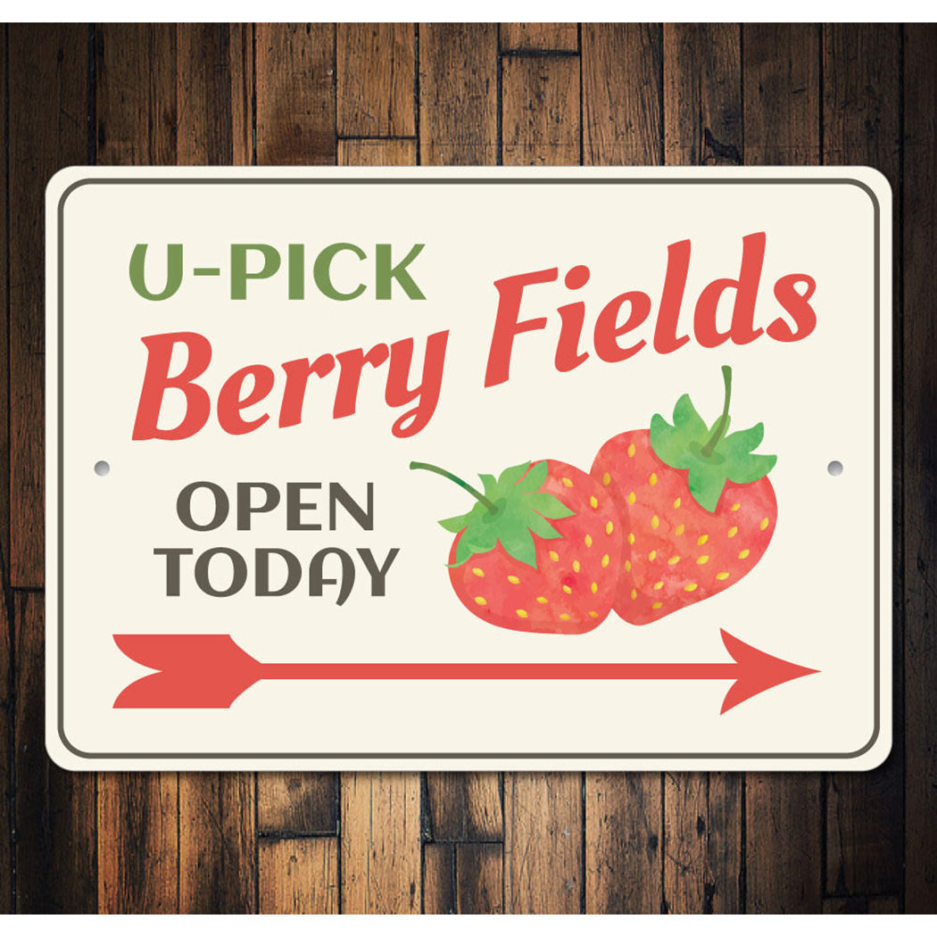 U-Pick Berries Sign