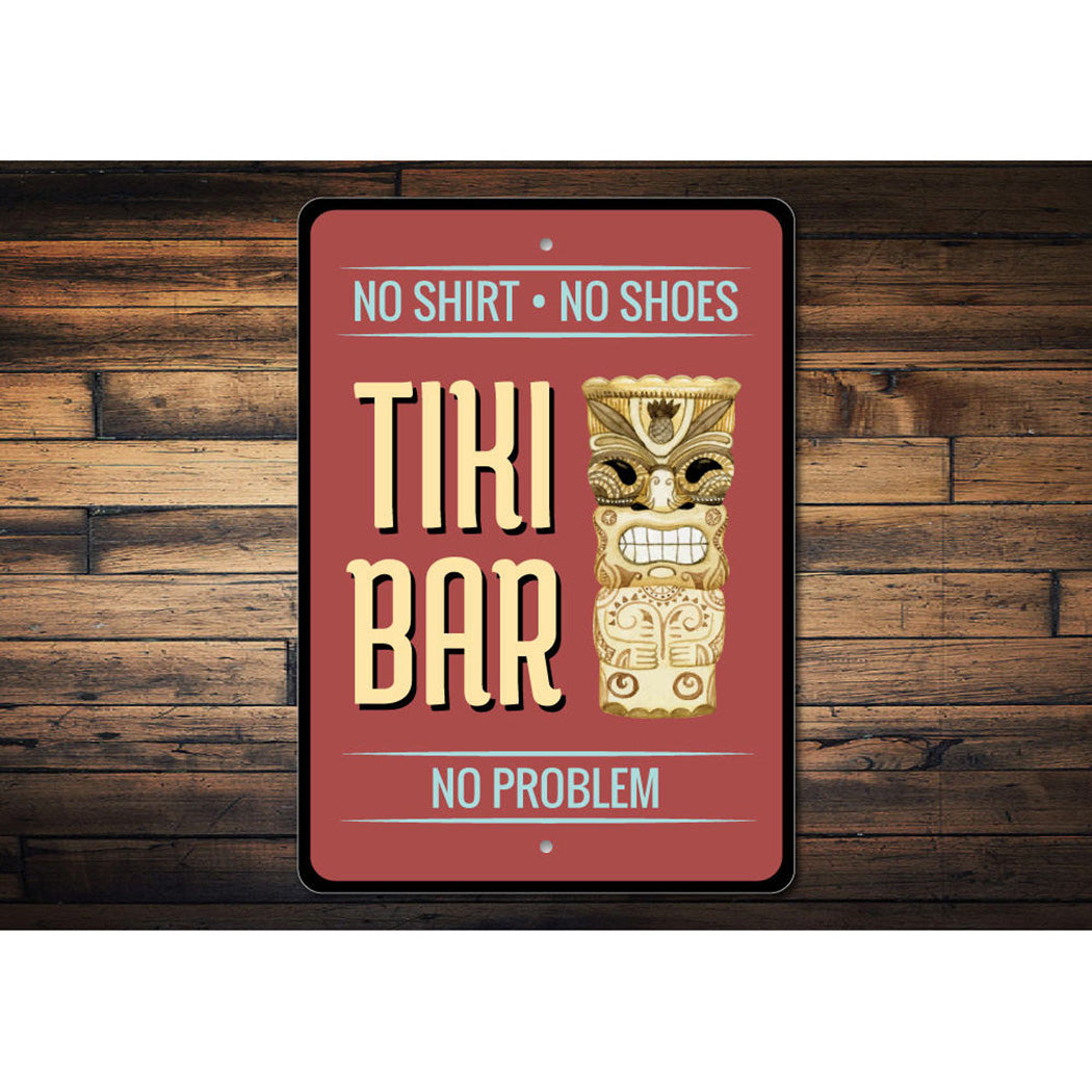 Tiki Statue Sign