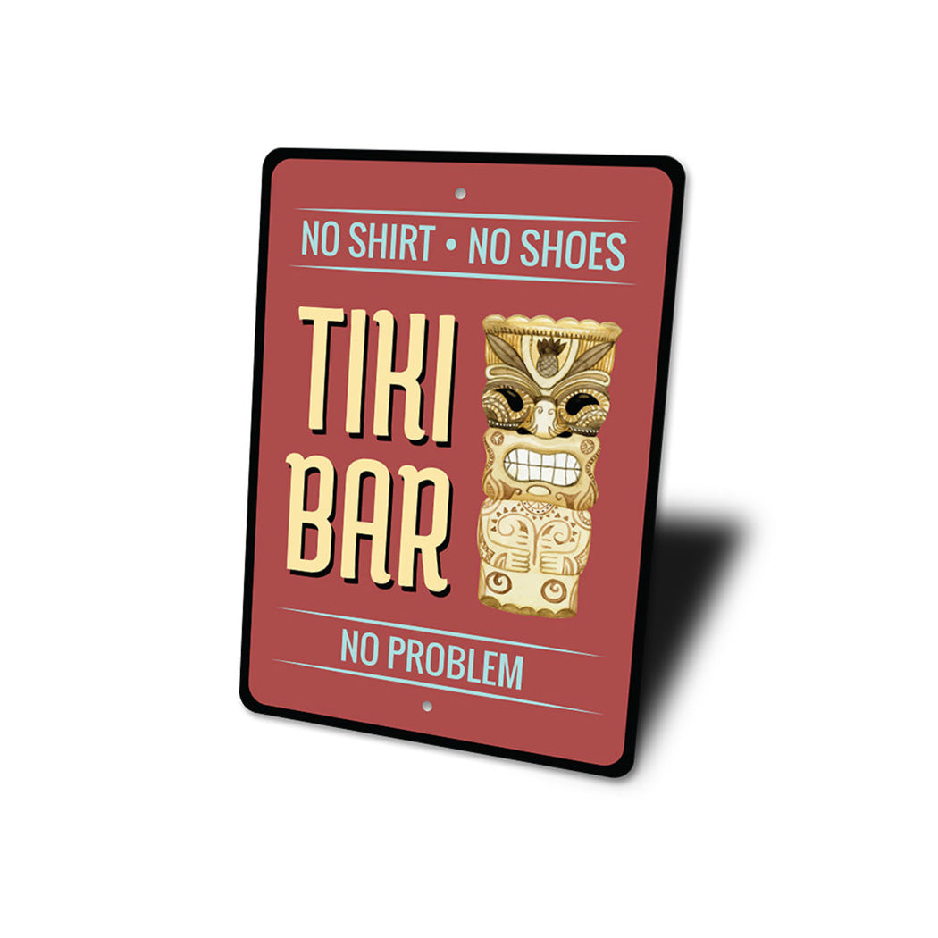 Tiki Statue Sign