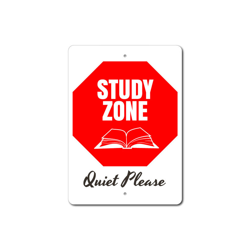 Study Zone Metal Sign
