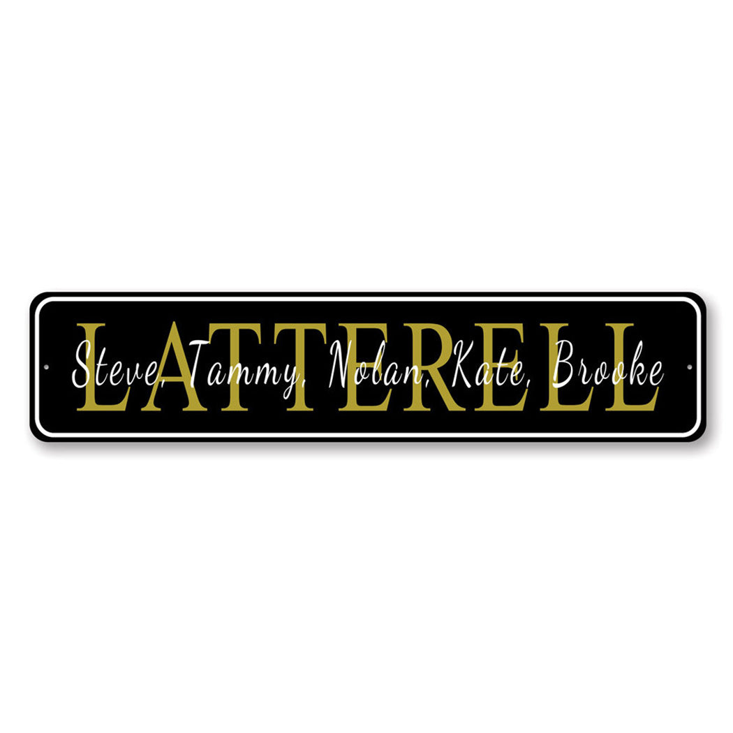 Family Names Overlay Sign