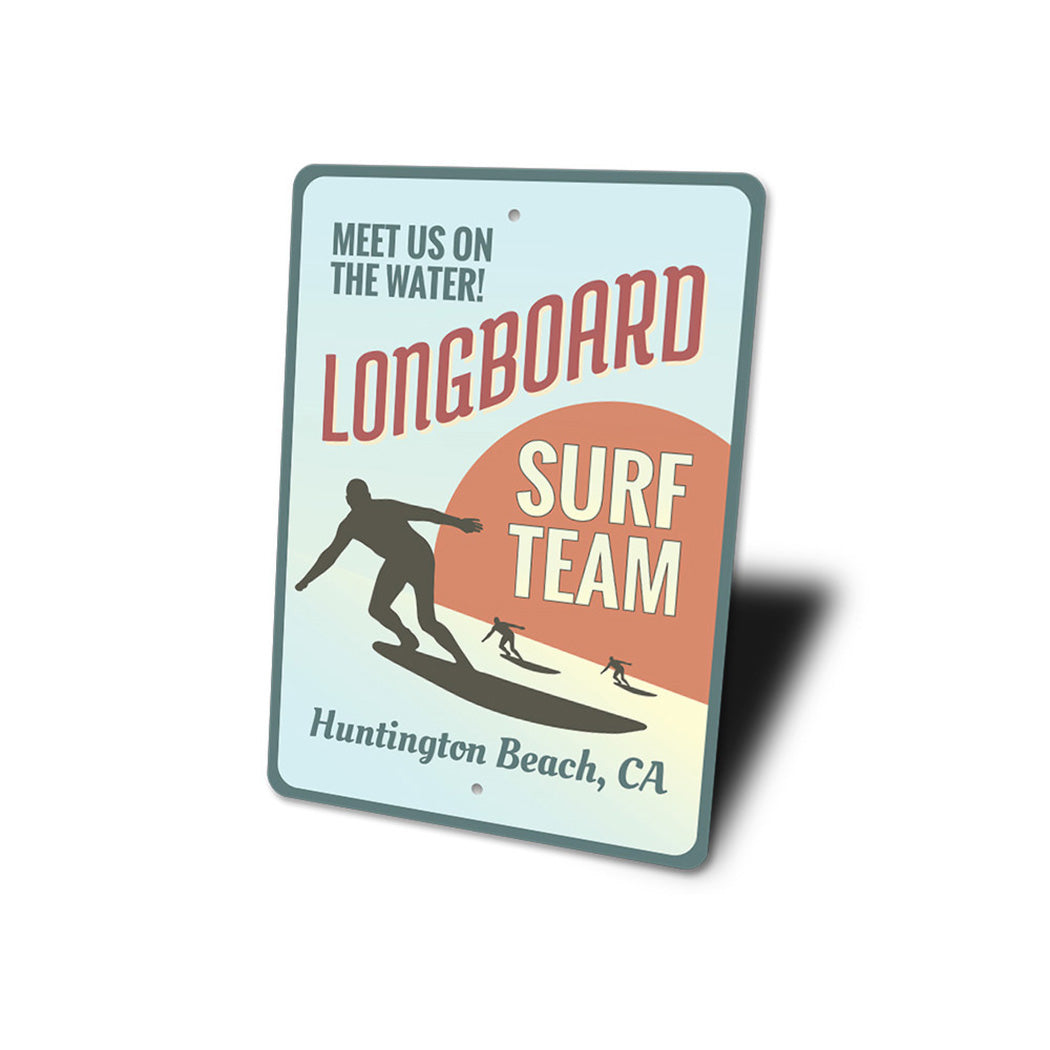 Longboard Surf Team Sign