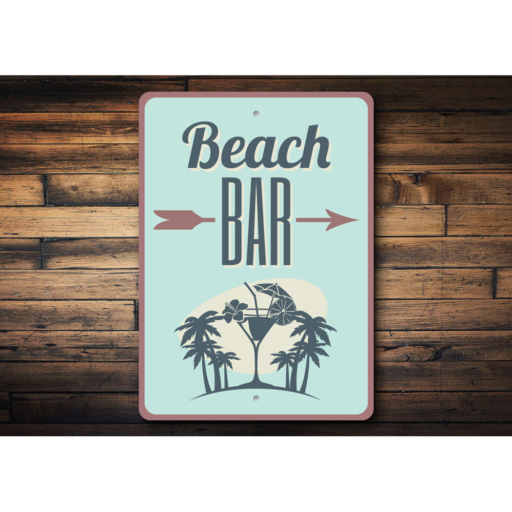 Beach Bar Directional Sign