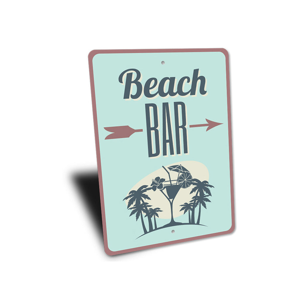 Beach Bar Directional Sign