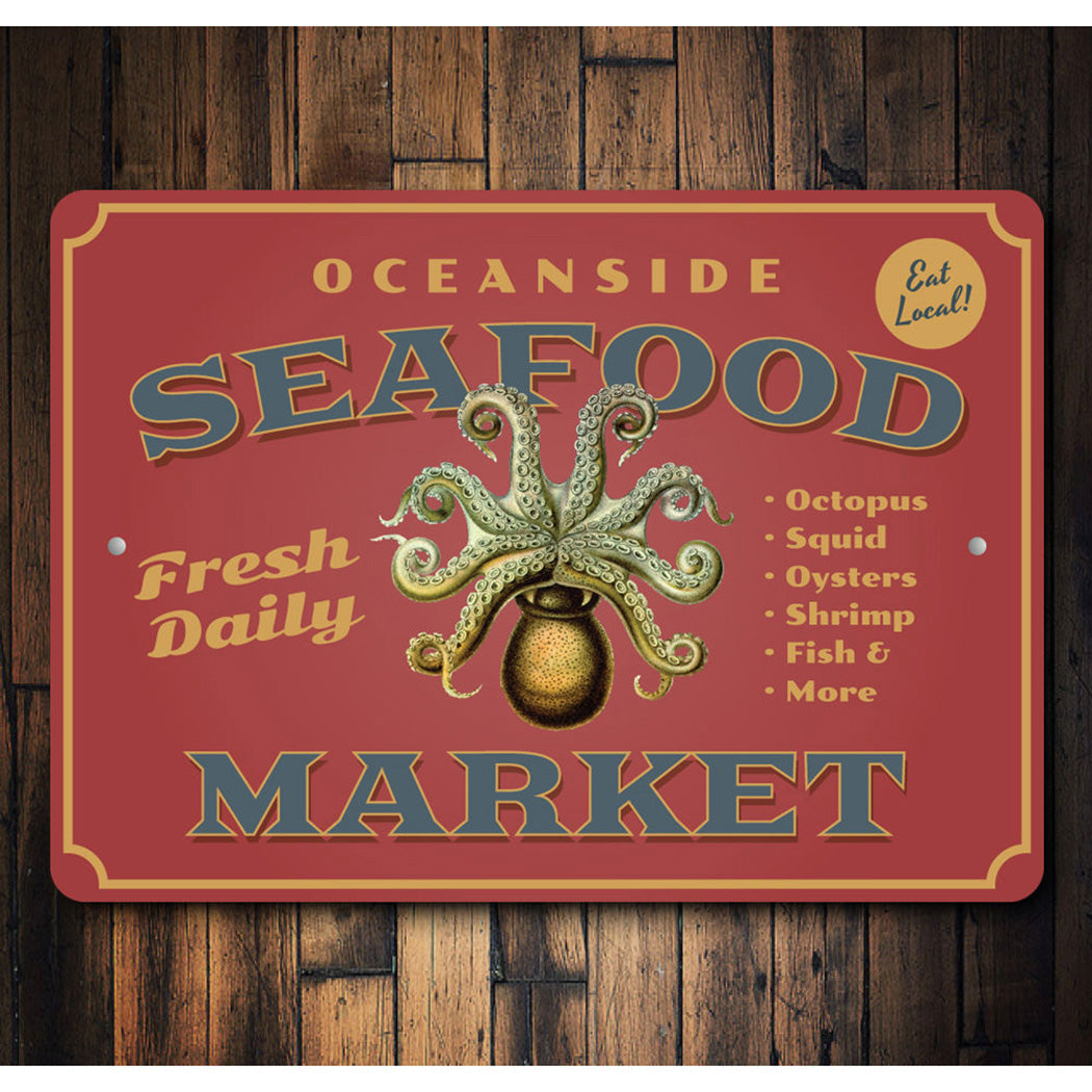 Oceanside Seafood Market Sign