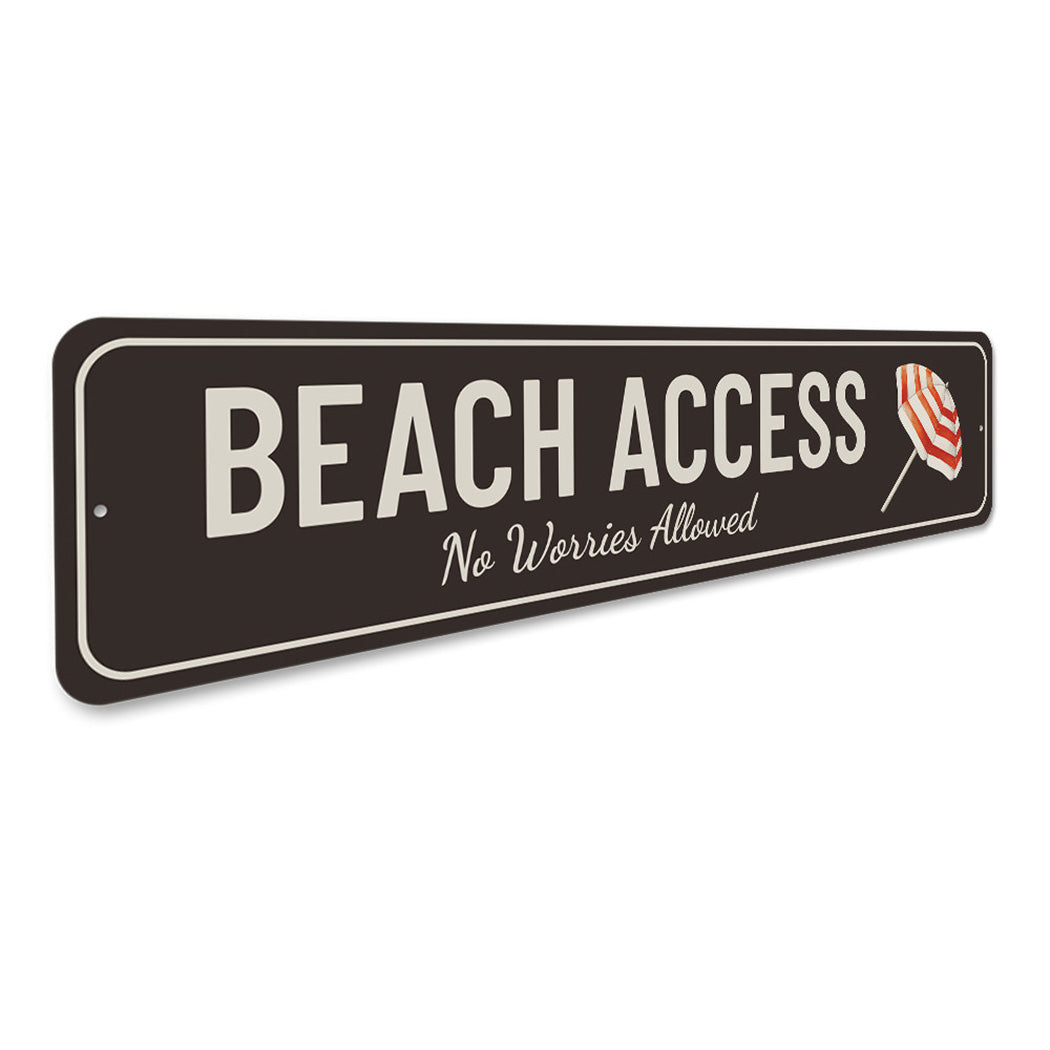 Beach Access Sign