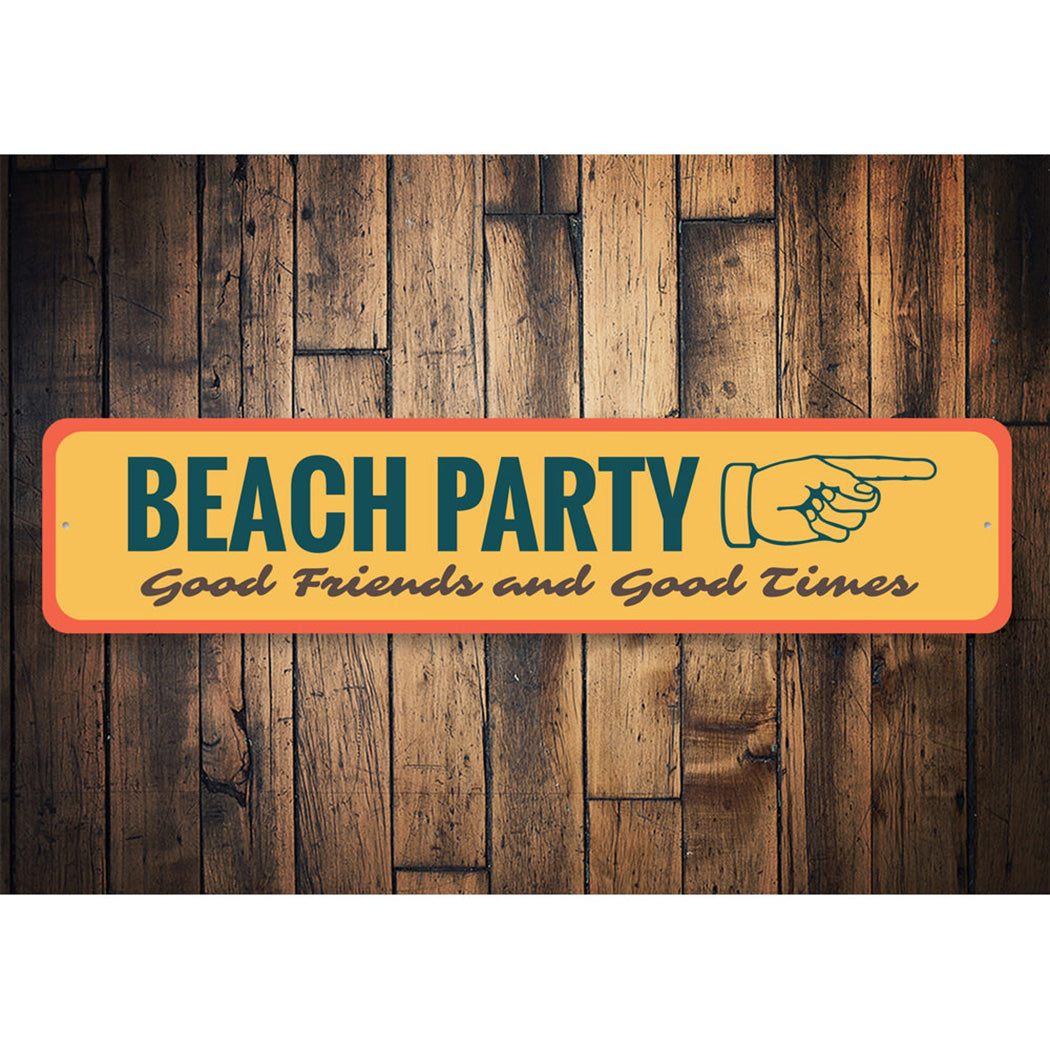Beach Party Directional Sign