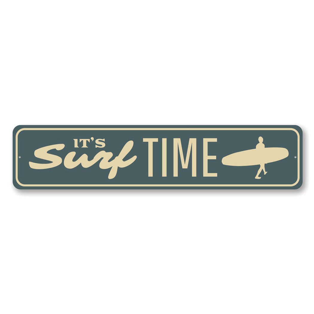 Surf Time Metal Sign