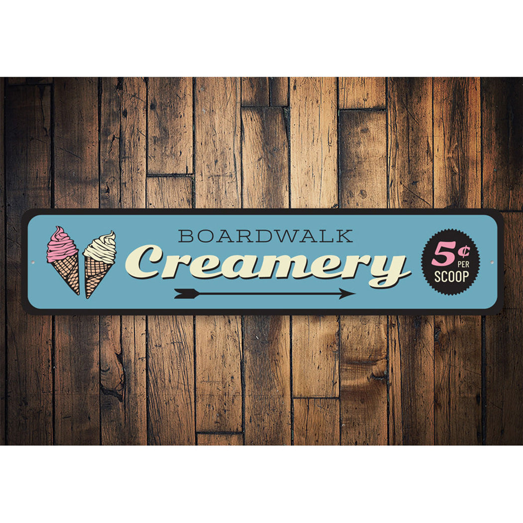Boardwalk Creamery Sign