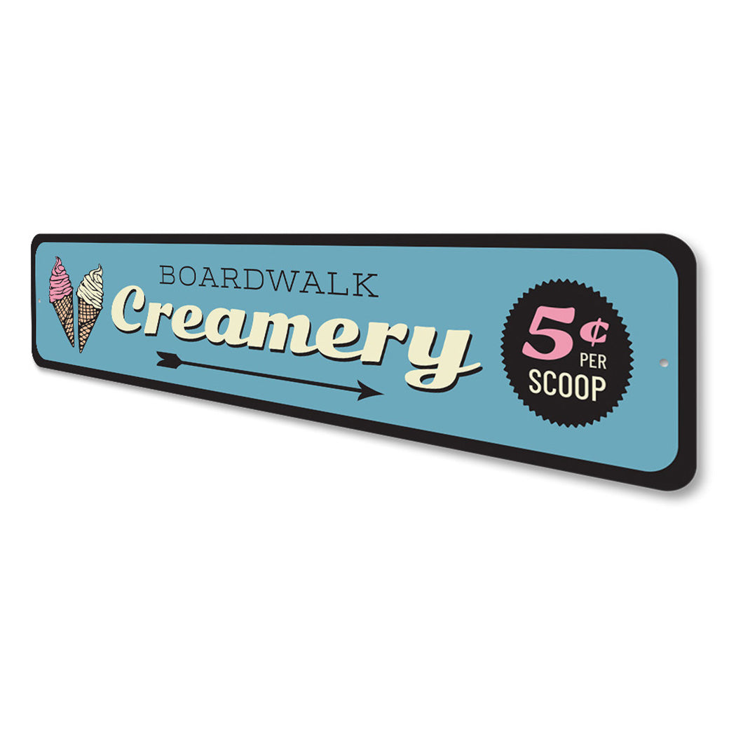 Boardwalk Creamery Sign