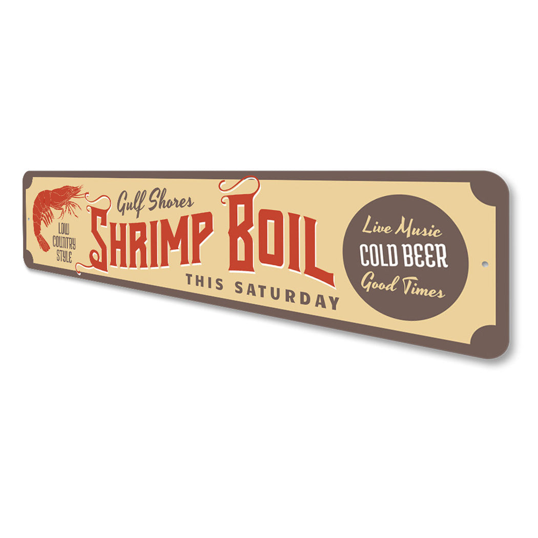 Gulf Shores Shrimp Boil Sign