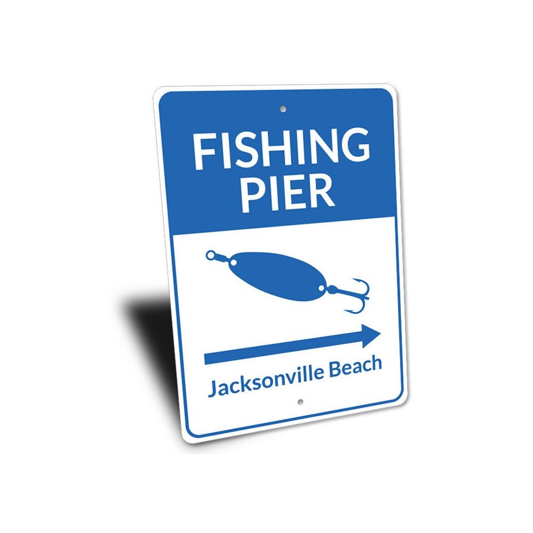 Fishing Pier Arrow Sign