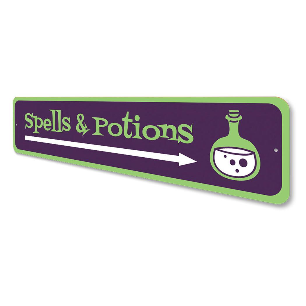 Spells and Potions Arrow Sign
