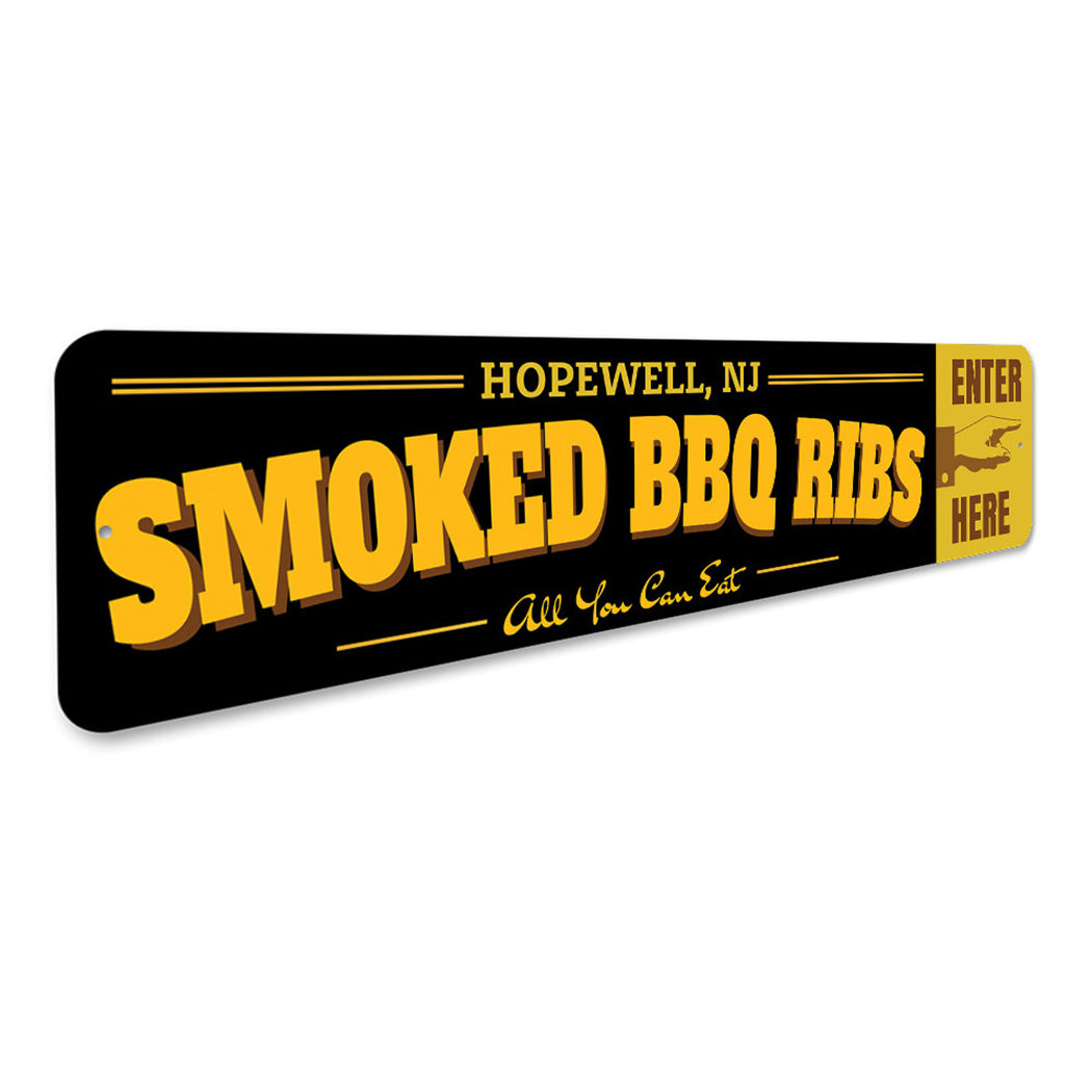 Custom Smoked Bbq Ribs All You Can Eat Sign