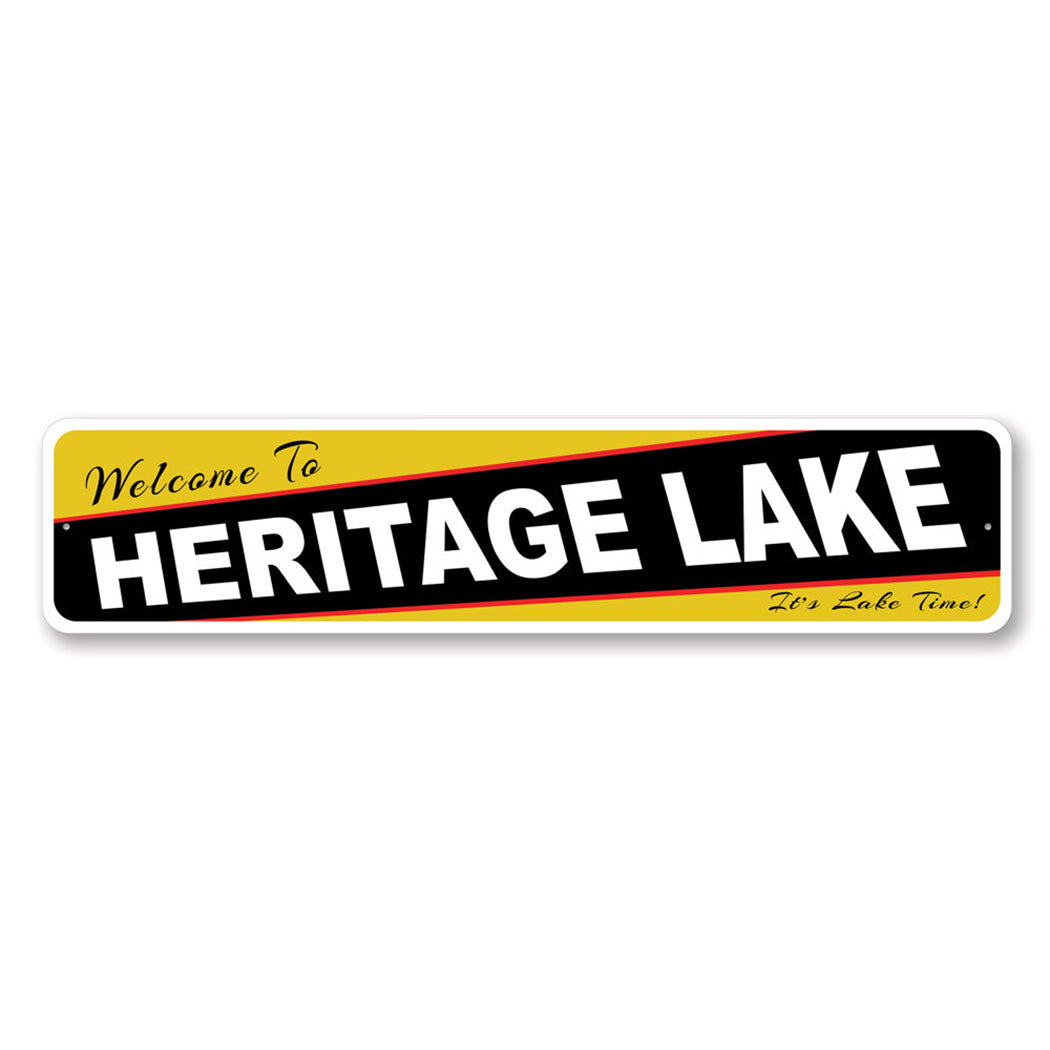 Welcome To Heritage Lake Personalized Sign