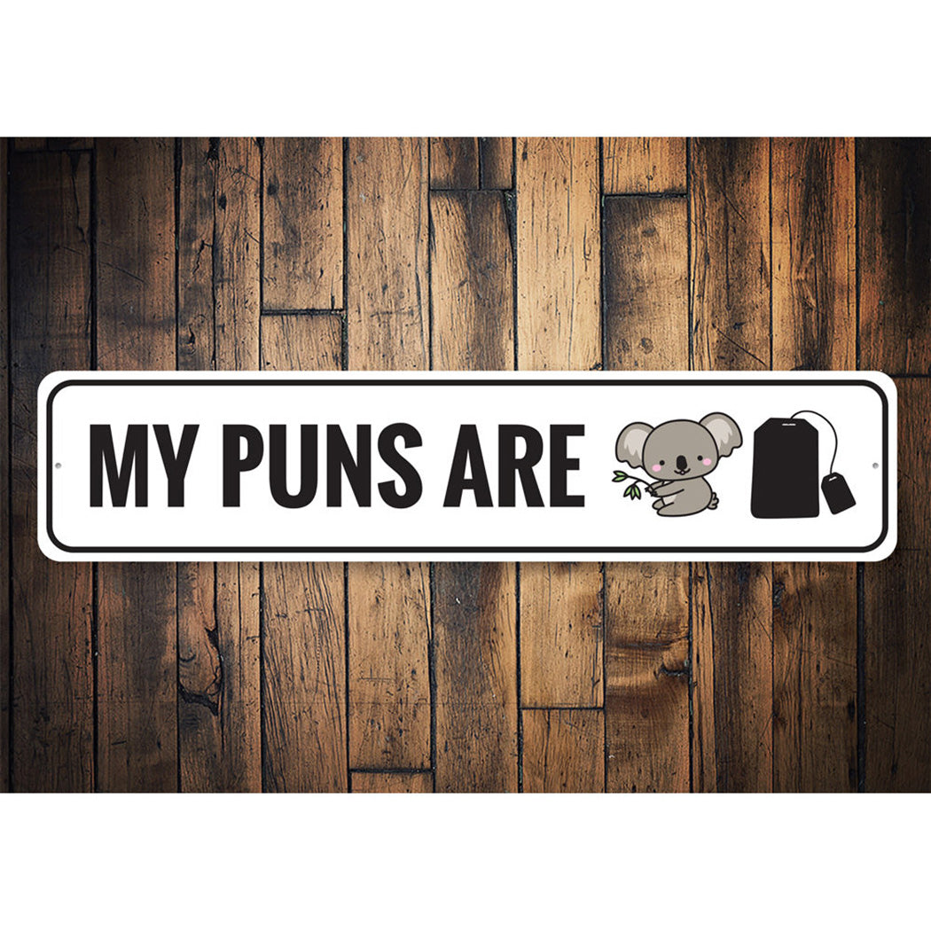 Koala Tea Pun Sign