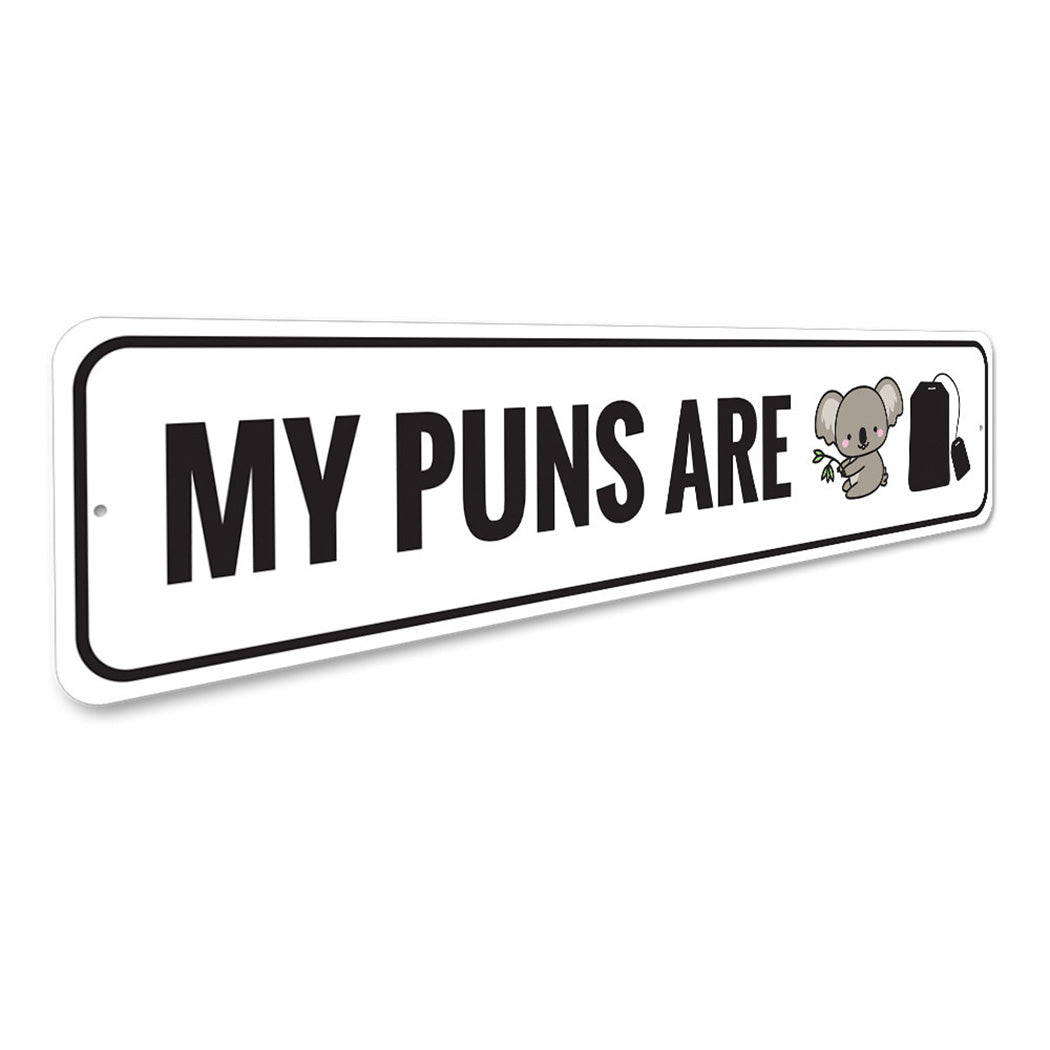 Koala Tea Pun Sign