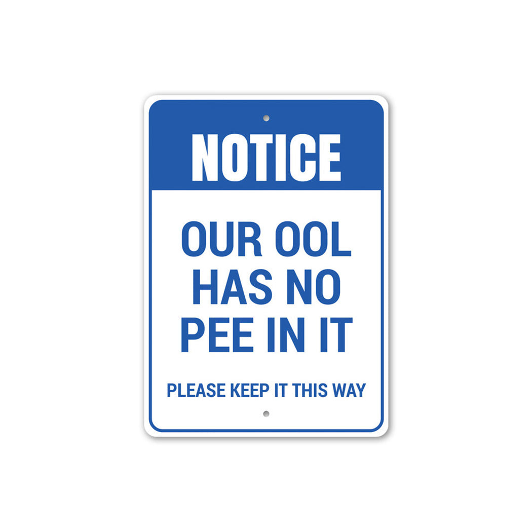 Witty Pool Metal Sign