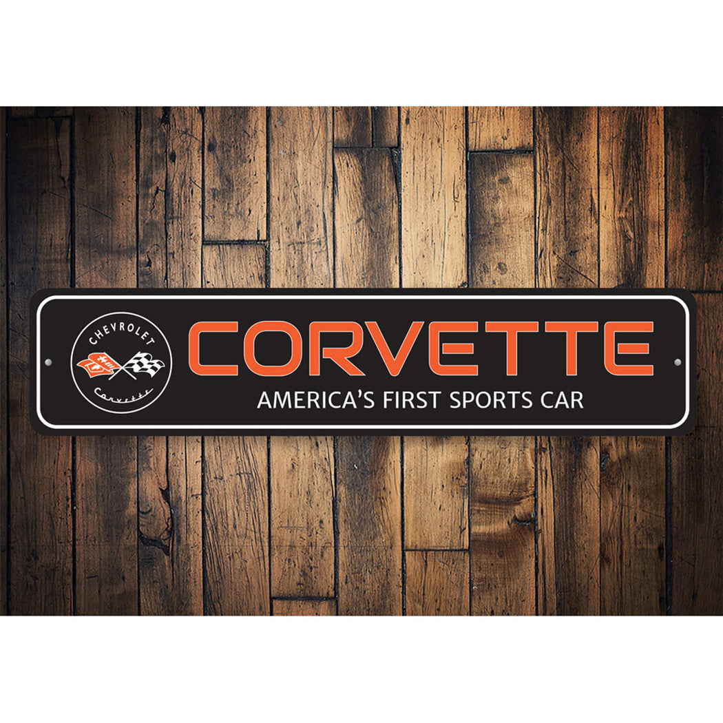 Corvette Sports Car Sign