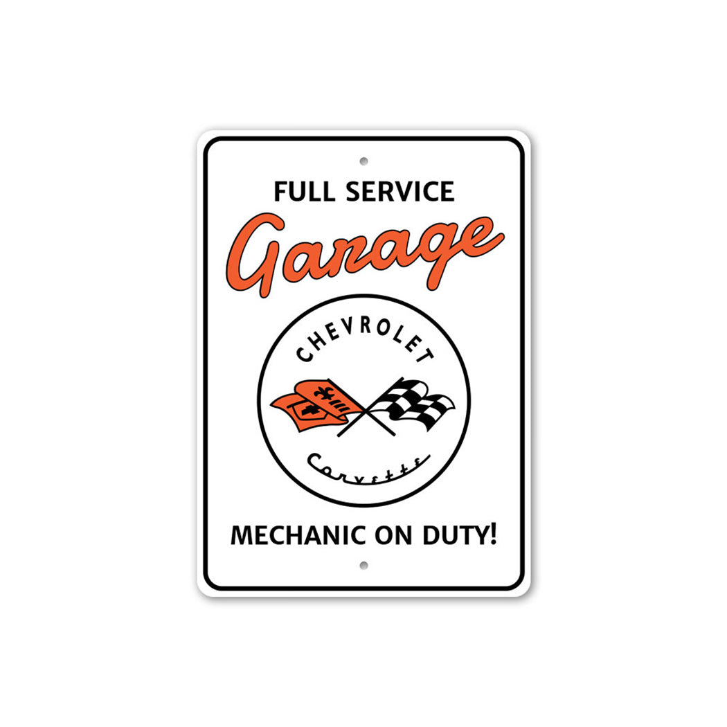 Full Service Corvette Garage Sign