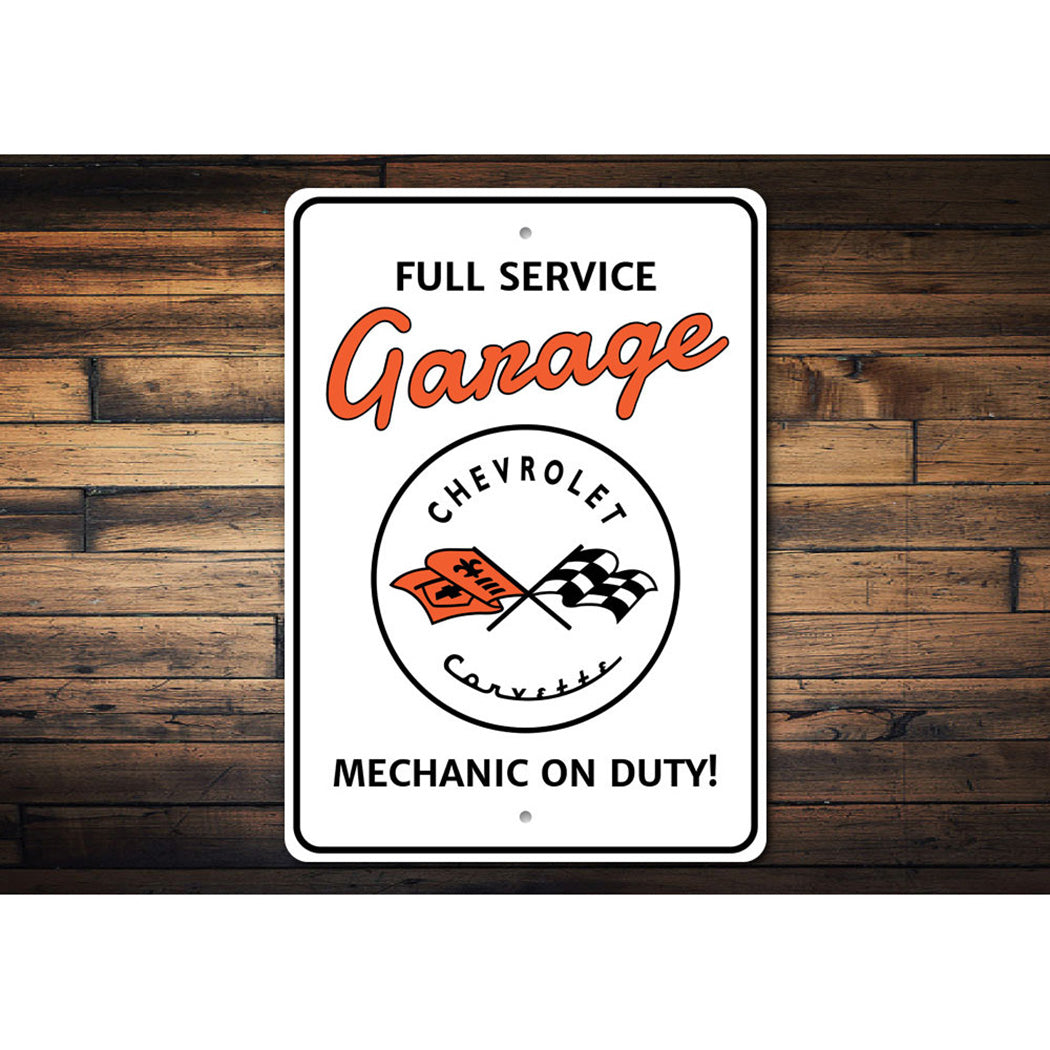 Full Service Corvette Garage Sign