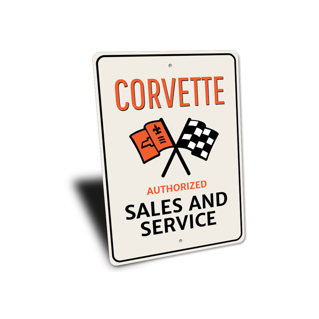 Corvette Authorized Service Sign